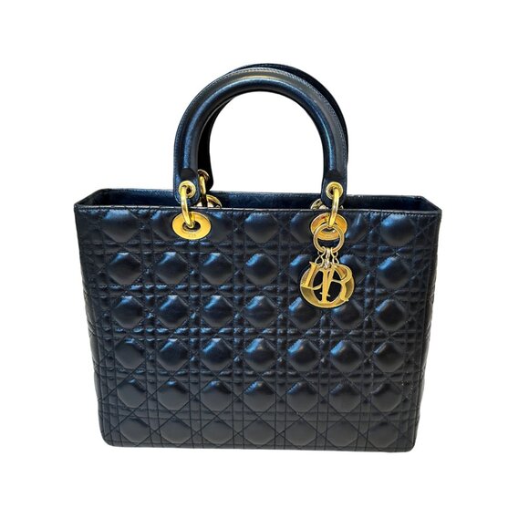 Authentic Christian Dior - Lady Dior Handbag, Large - Picture 3 of 16